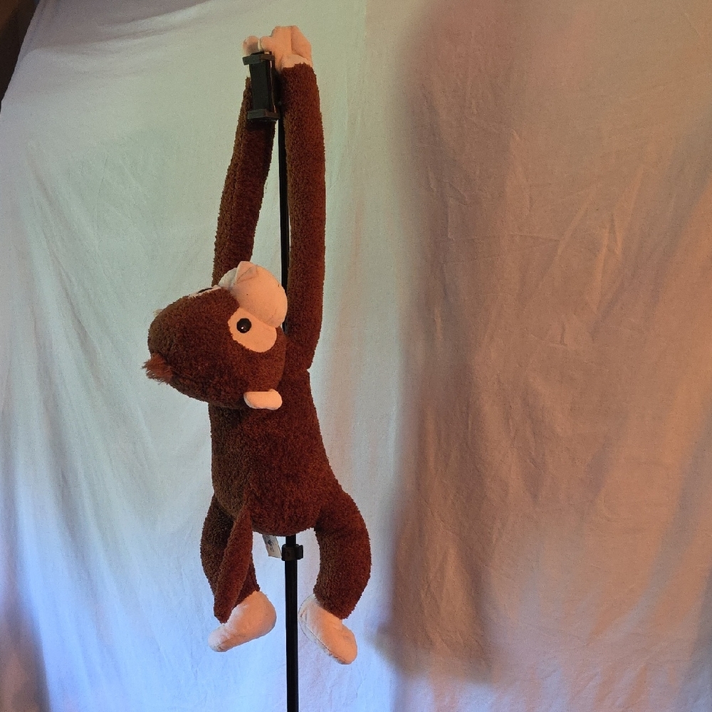 Brown Plush Monkey Toy. 32 Inches. With Hug Hands.